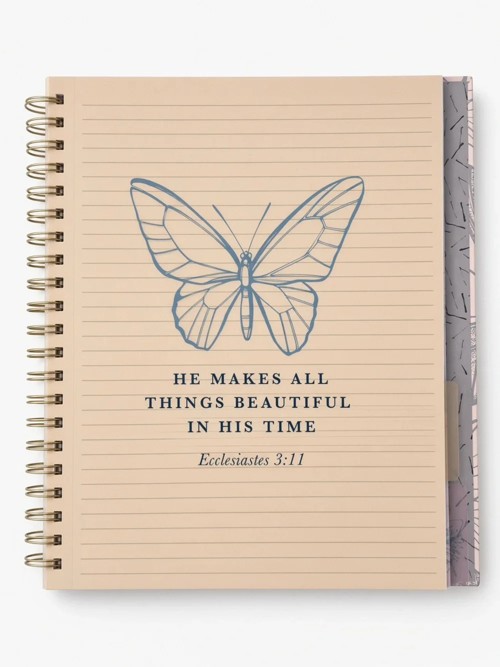 The Gracious Maker Prayers & Reflections 5 Subject Butterfly Journal Notebook